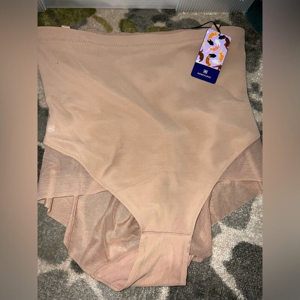 Honeylove SuperPower Brief Wedding Bridal High Waist Shapewear NWT Sand S